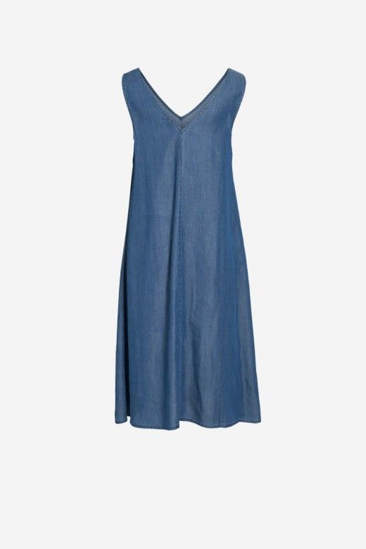 Vestido Vila Jeans Tencel Tevira SL Midi Vestido Vila Jeans Tencel Tevira SL Midi
