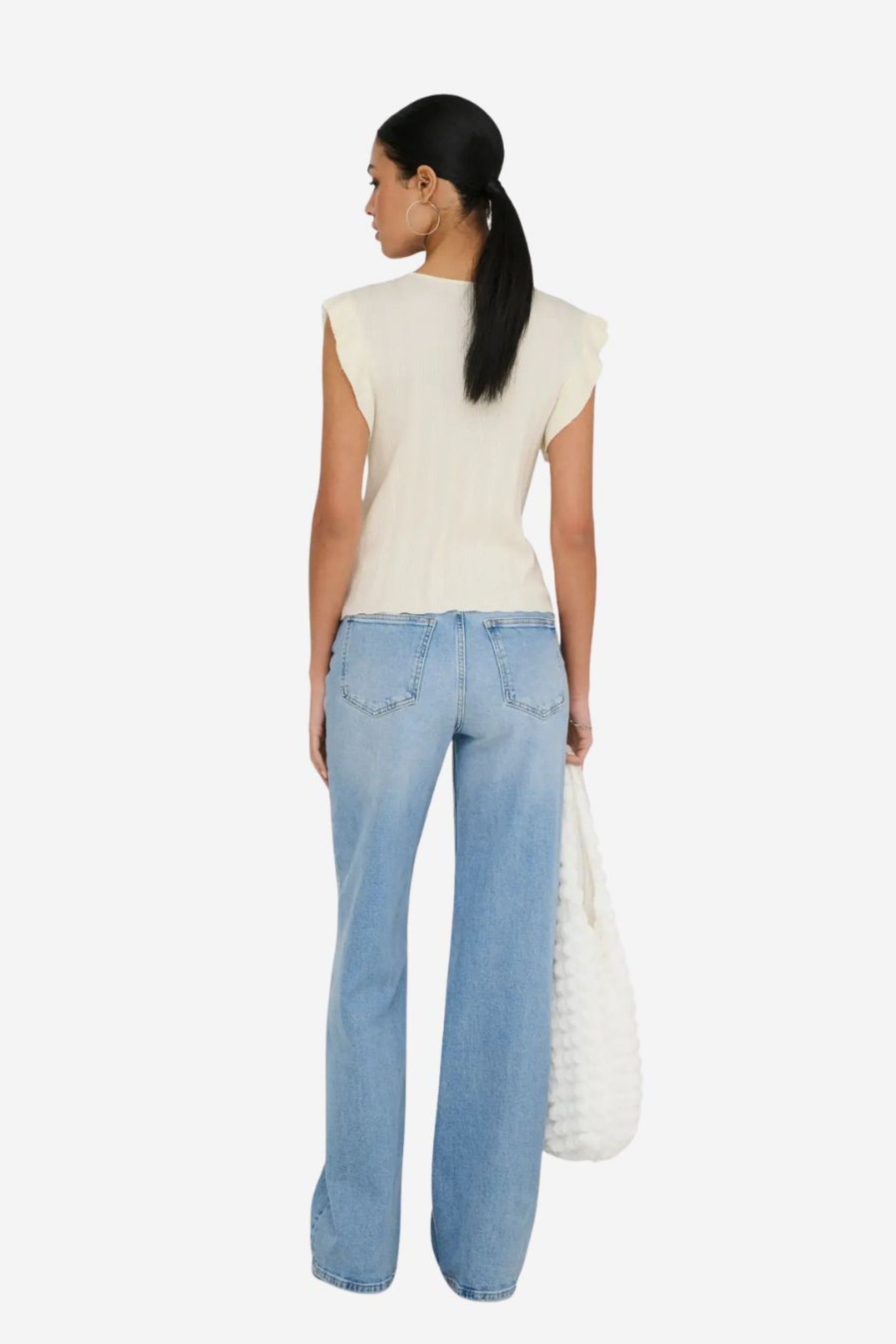 Blusa Malha S/L Nelly V Folhos