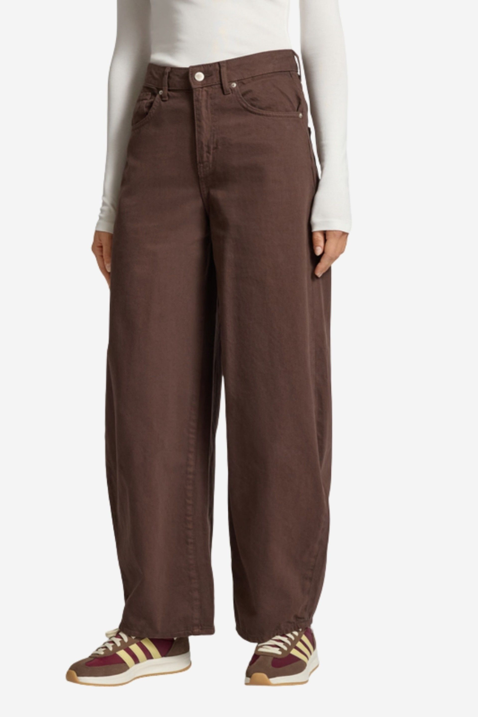 ONLY Taylor Calça Jeans Cintura Subida Barrel Mulher