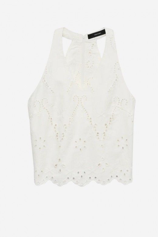 Top Vero Moda Lyng SL Bortado Croché Top Vero Moda Lyng SL Bortado Croché
