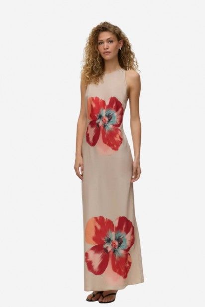Vestido Vero Moda Reba Print Hibisca