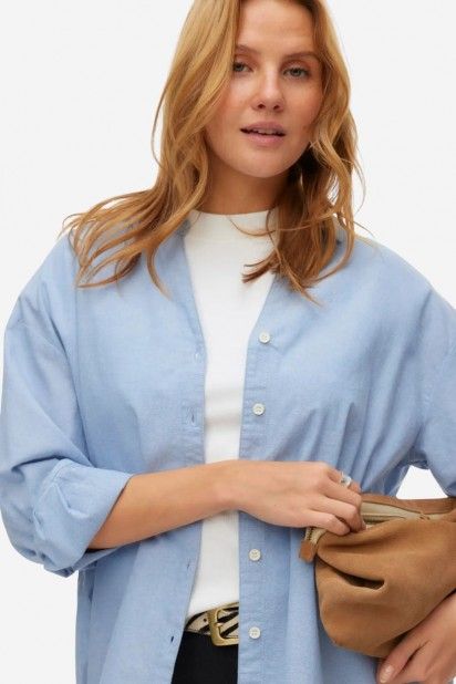 Camisa Vero Moda Blusa V Norma Chambray Camisa Vero Moda Blusa V Norma Chambray