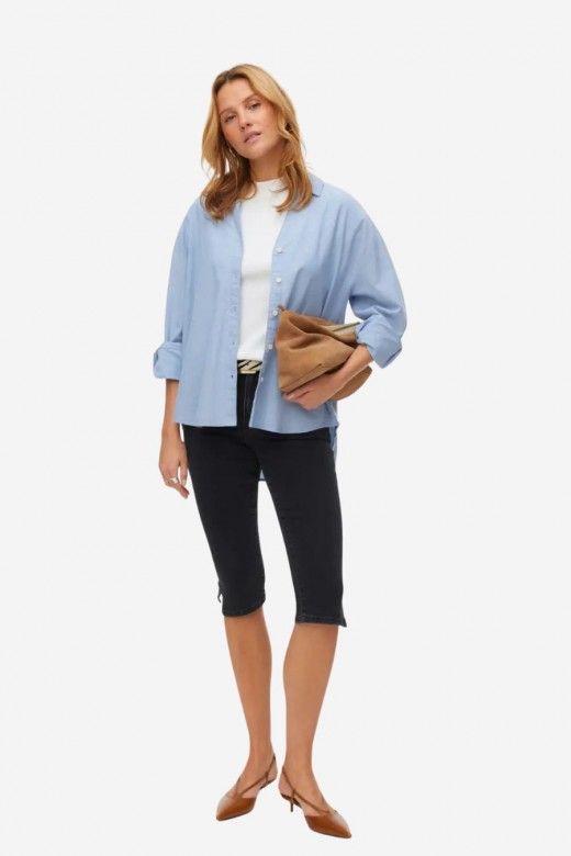 Camisa Vero Moda Blusa V Norma Chambray