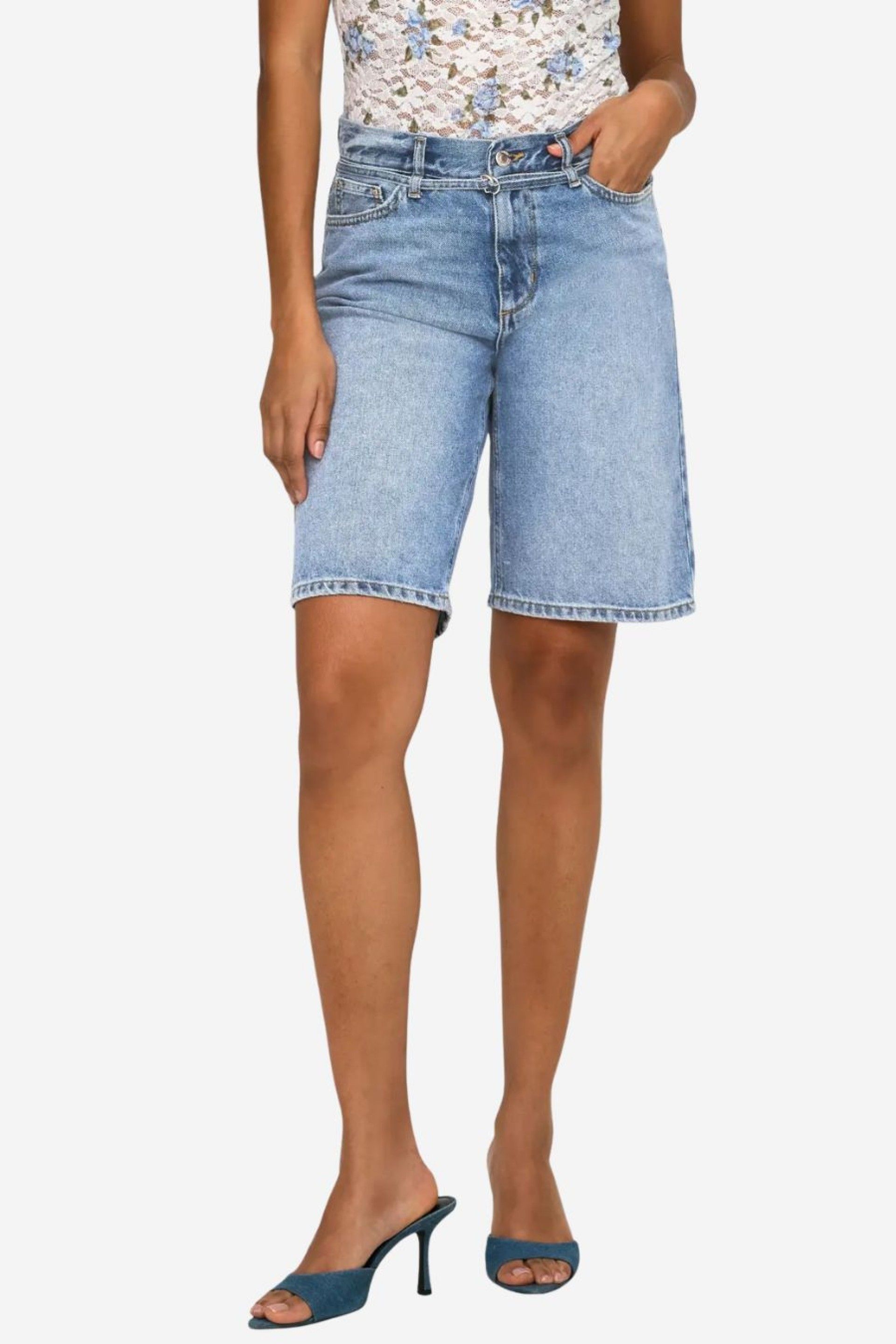 Calção Only Jeans Ella MW Long Shorts