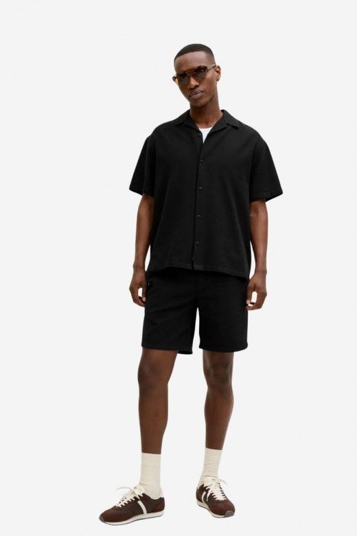 Camisa Jack Jones Global-Waffle V Resort manga curta Camisa Jack Jones Global-Waffle V Resort manga curta