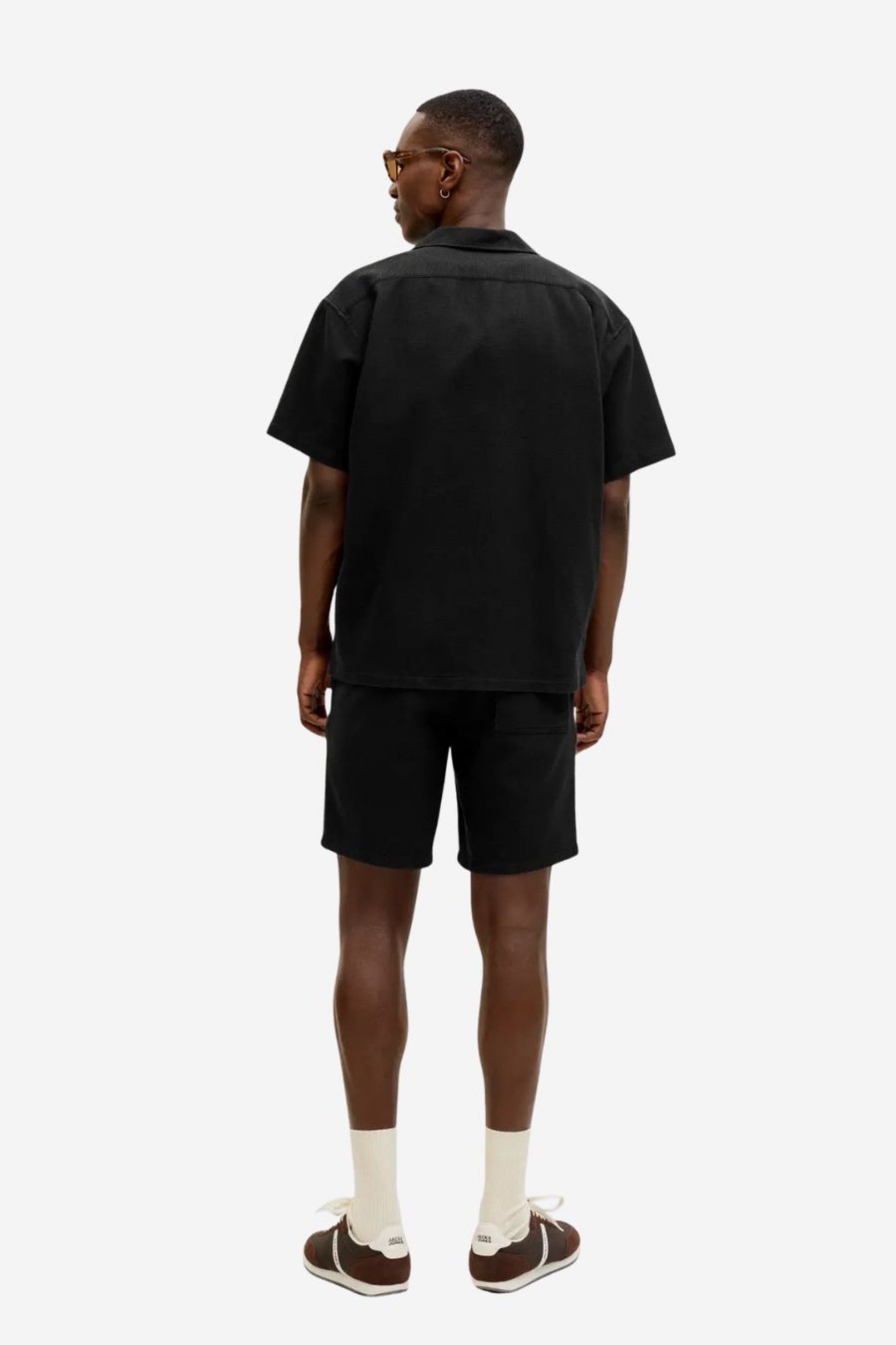 Camisa Jack Jones Global-Waffle V Resort manga curta