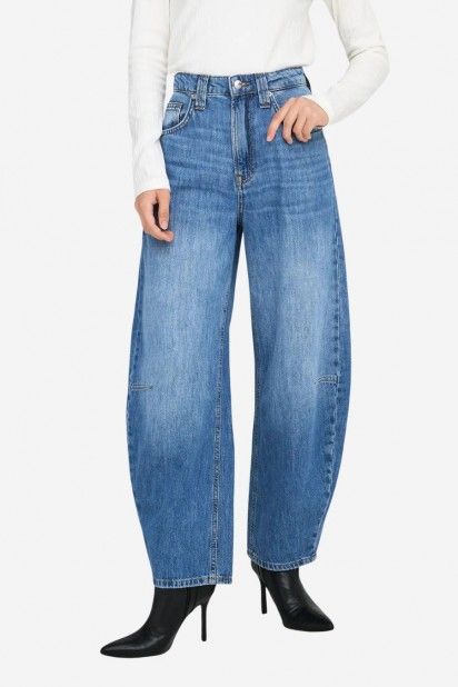 Calça Jeans Only Frankie HW Ank Barrel Denim Calça Jeans Only Frankie HW Ank Barrel Denim