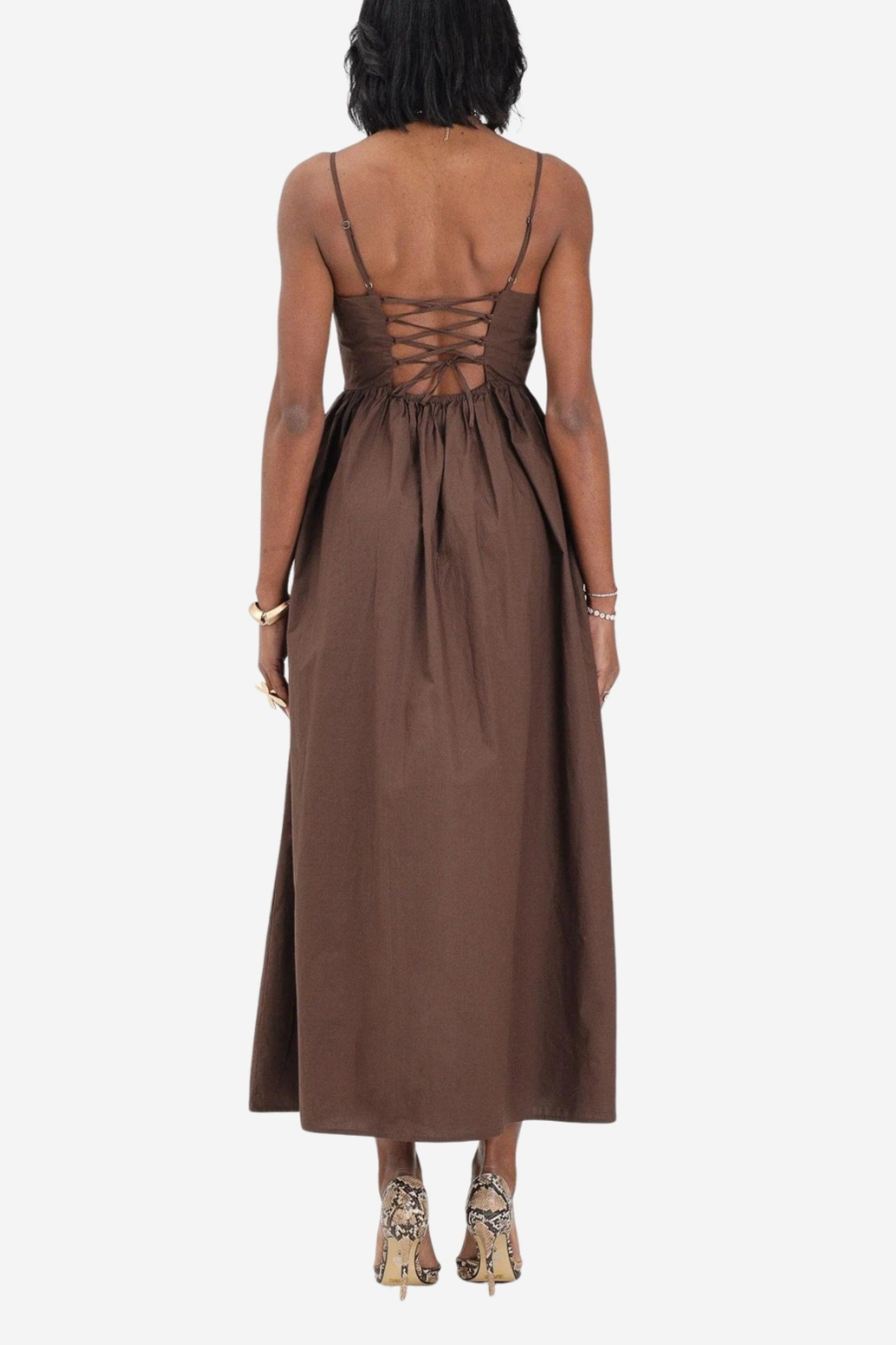 Vestido Only Likara Strap Waist Long