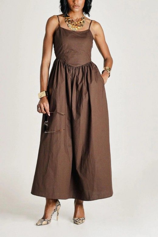 Vestido Only Likara Strap Waist Long Vestido Only Likara Strap Waist Long