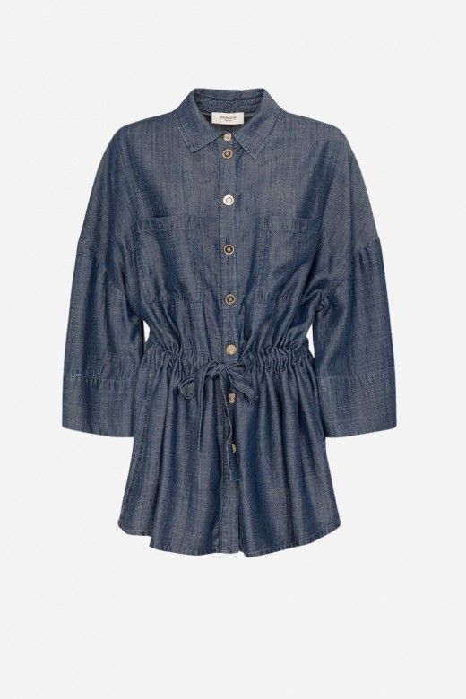Camisa Mulher Tencel Denim Markup Camisa Mulher Tencel Denim Markup