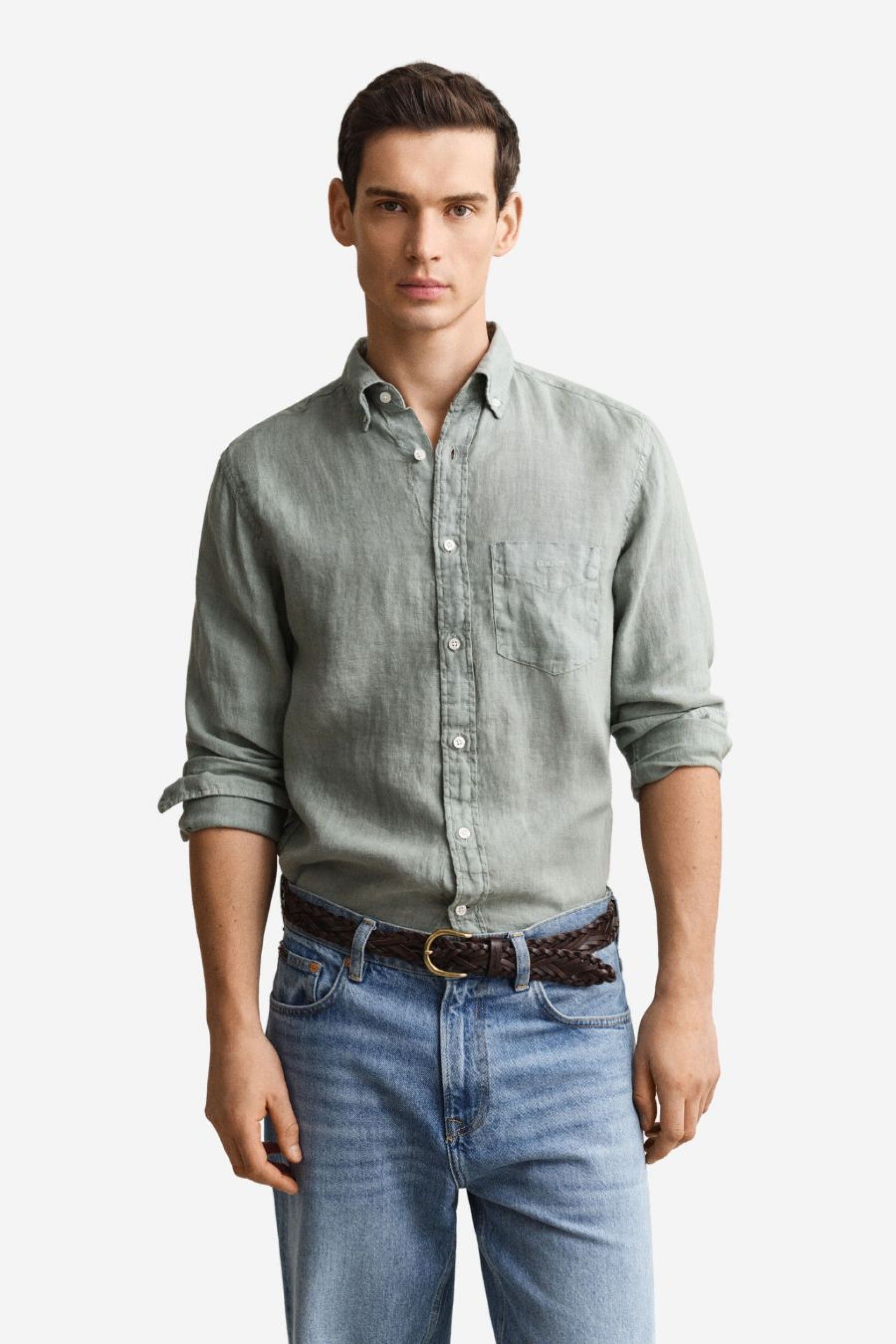 Camisa Gant Linen Reg