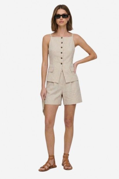 Cal��o JDY Molly Linen Bermuda Shorts