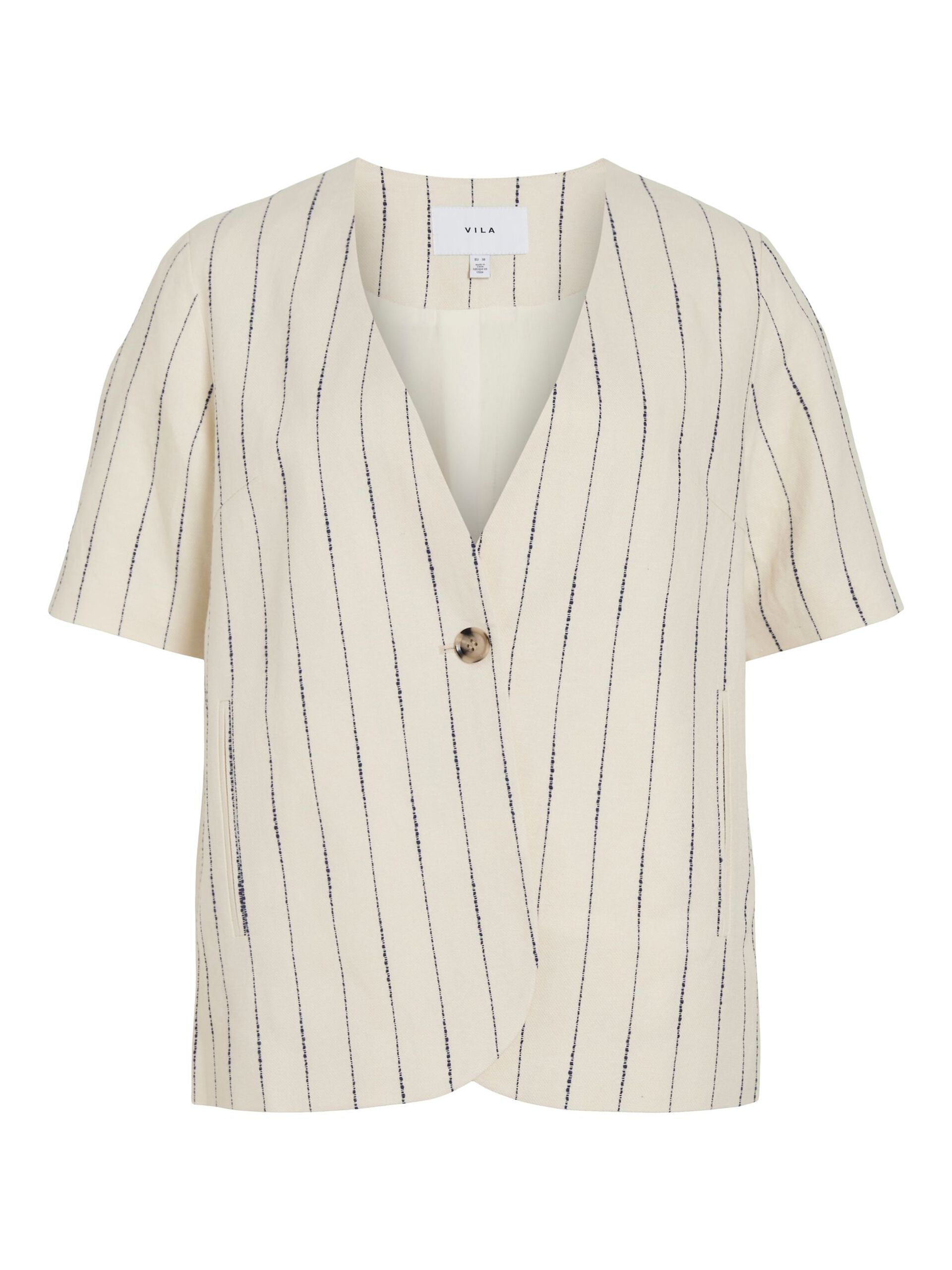 Vila Top Efeito Blazer com Risca Dancina Vila Mulher