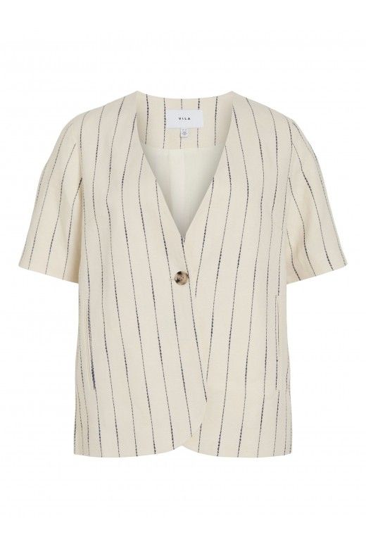 Vila Top Efeito Blazer com Risca Dancina Vila Mulher Vila Top Efeito Blazer com Risca Dancina Vila Mulher