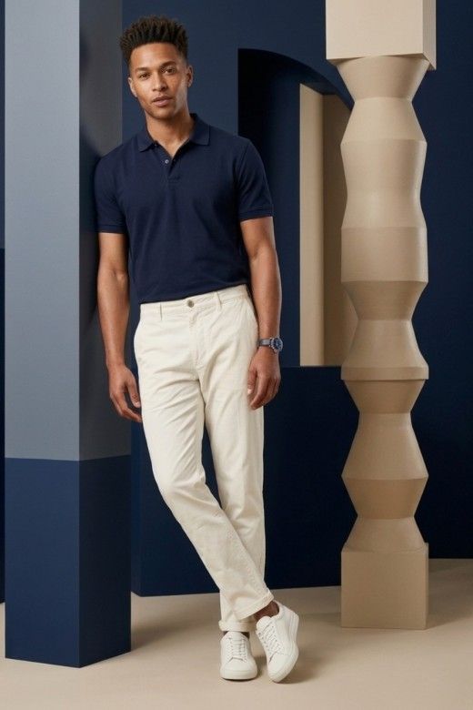 Calça Homem Chino Slim Popline Pepe Jeans Calça Homem Chino Slim Popline Pepe Jeans