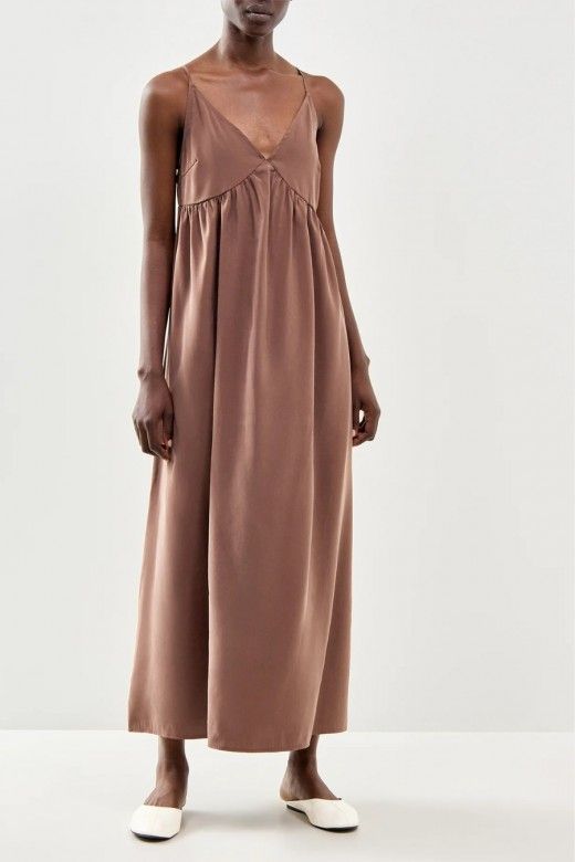Vestido Only Zari Oaklyn String V Long Vestido Only Zari Oaklyn String V Long