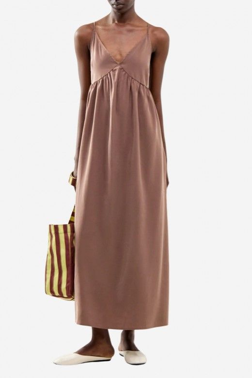 Vestido Only Zari Oaklyn String V Long Vestido Only Zari Oaklyn String V Long