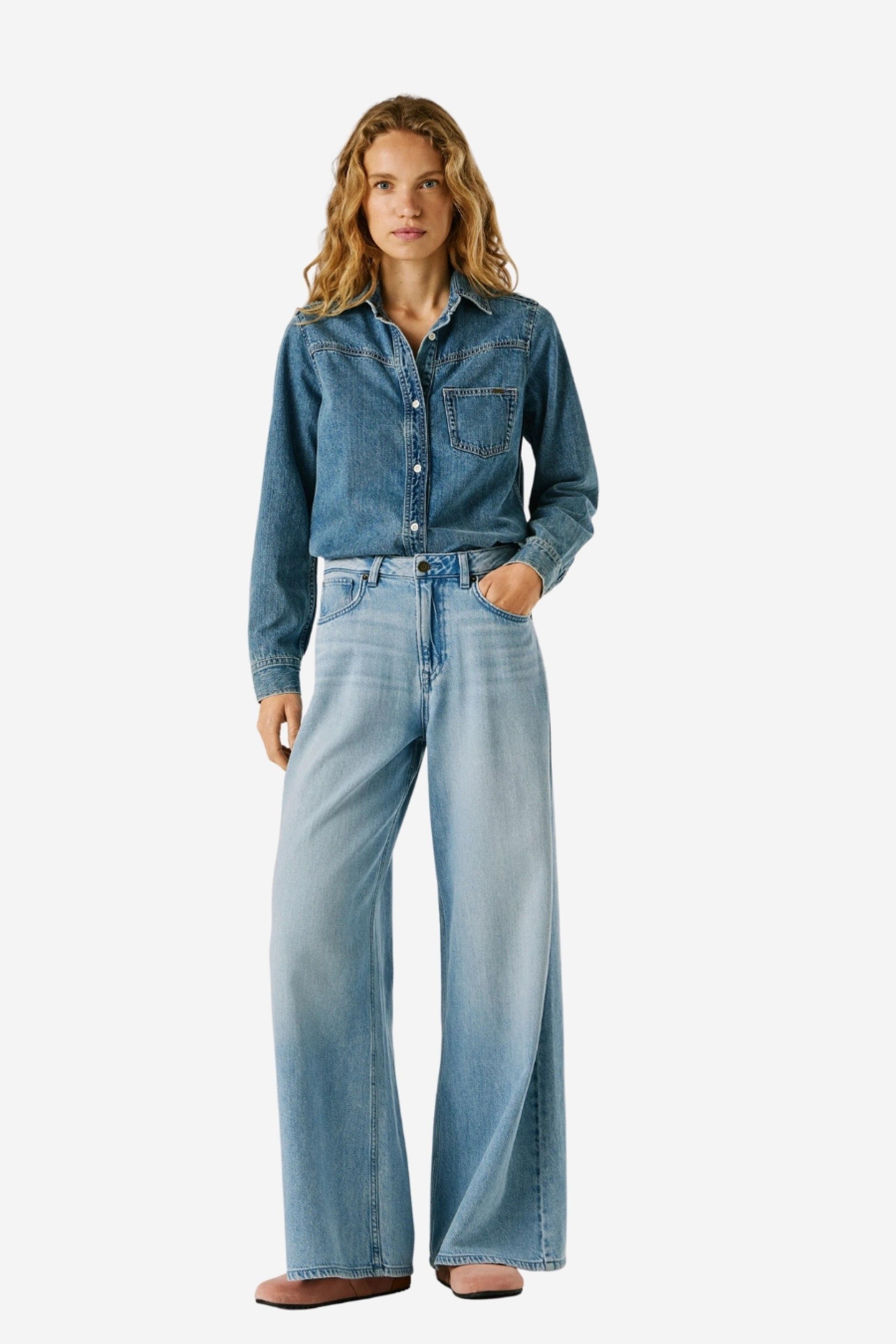 Calça Jeans Mulher Wide Leg Pepe Jeans