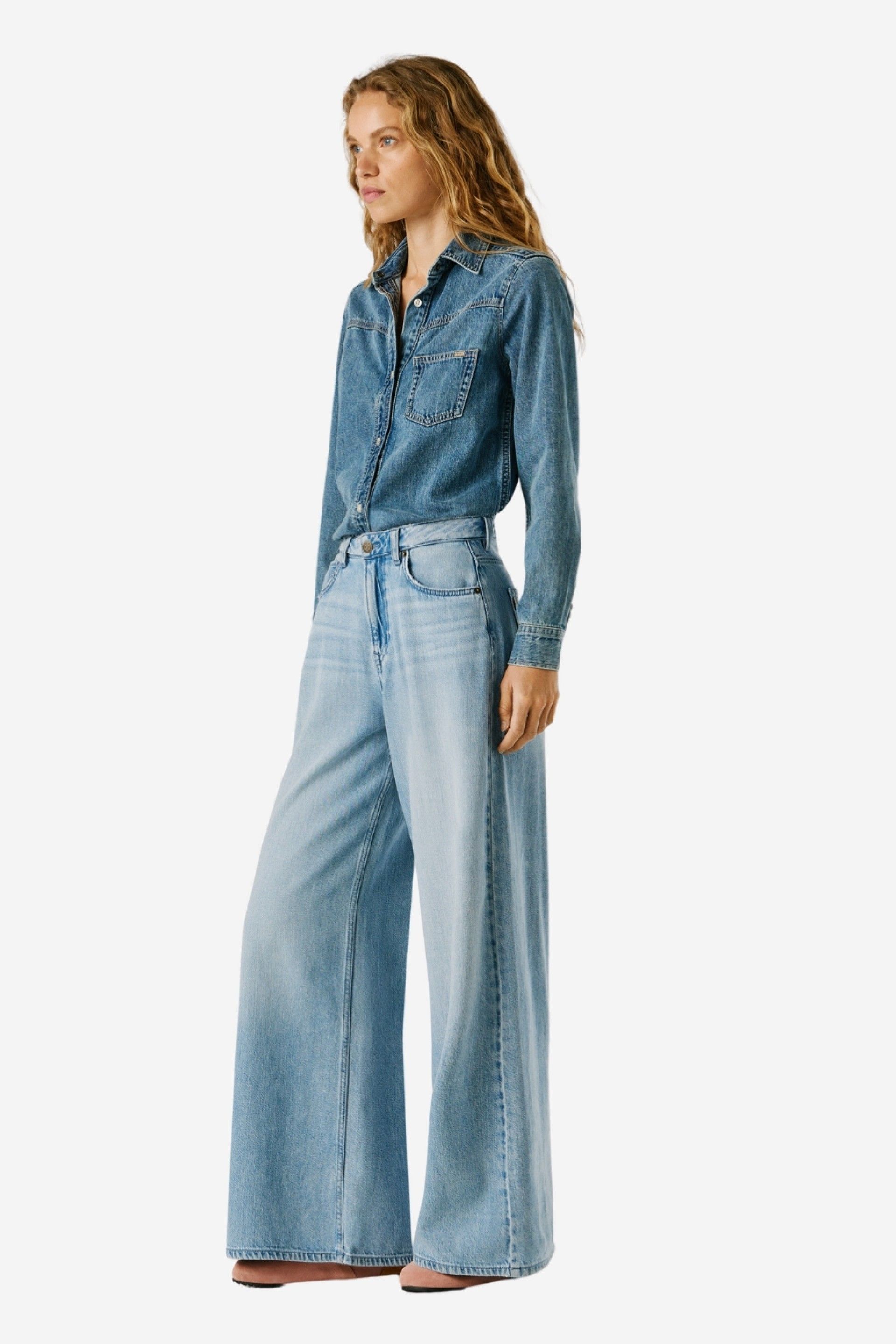Calça Jeans Mulher Wide Leg Pepe Jeans