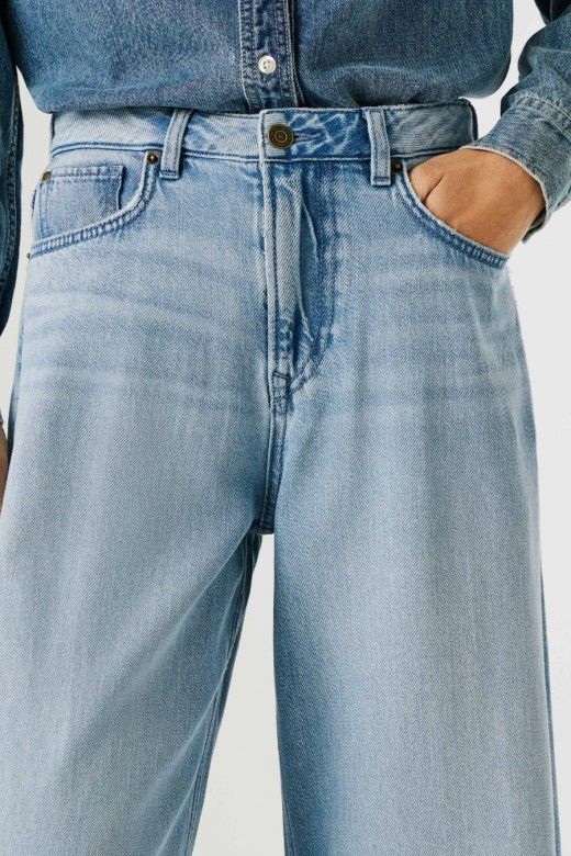 Calça Jeans Mulher Wide Leg Pepe Jeans Calça Jeans Mulher Wide Leg Pepe Jeans