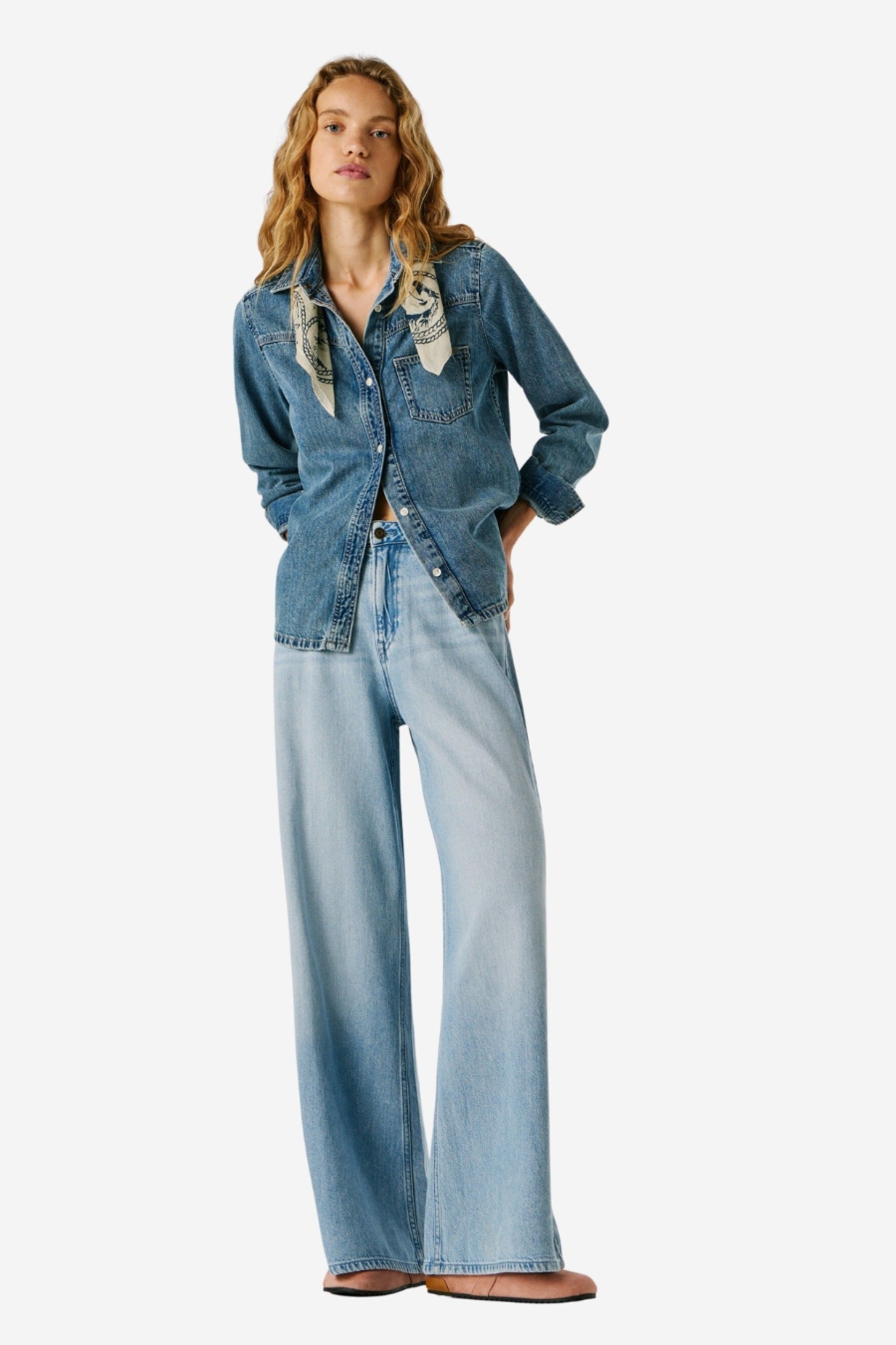 Calça Jeans Mulher Wide Leg Pepe Jeans