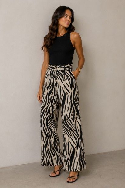 Vero Moda Mymilo Nila Calça Estampado Zebra Mulher Vero Moda Mymilo Nila Calça Estampado Zebra Mulher