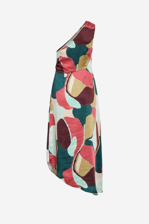 VILA Salmira Kai Vestido Estampado Midi Mulher VILA Salmira Kai Vestido Estampado Midi Mulher