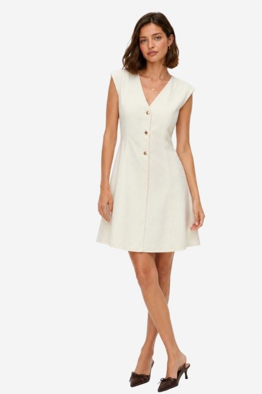 Vestido Denim Vero Moda Malle curto Cr�