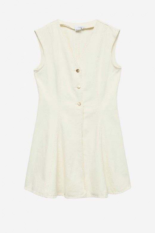 Vestido Denim Vero Moda Malle curto Cr�