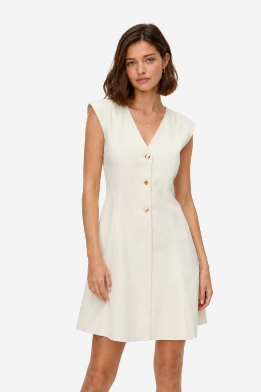 Vestido Denim Vero Moda Malle curto Cr�