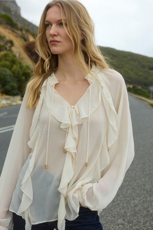 Top Vila Tiro V Blusa Folhos
