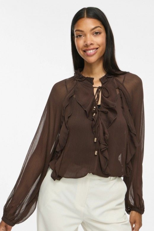 Top Vila Tiro V Blusa Folhos
