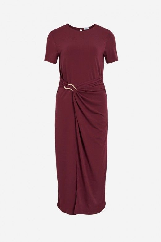 Vestido Midi Vila Justine Gola O Vestido Midi Vila Justine Gola O