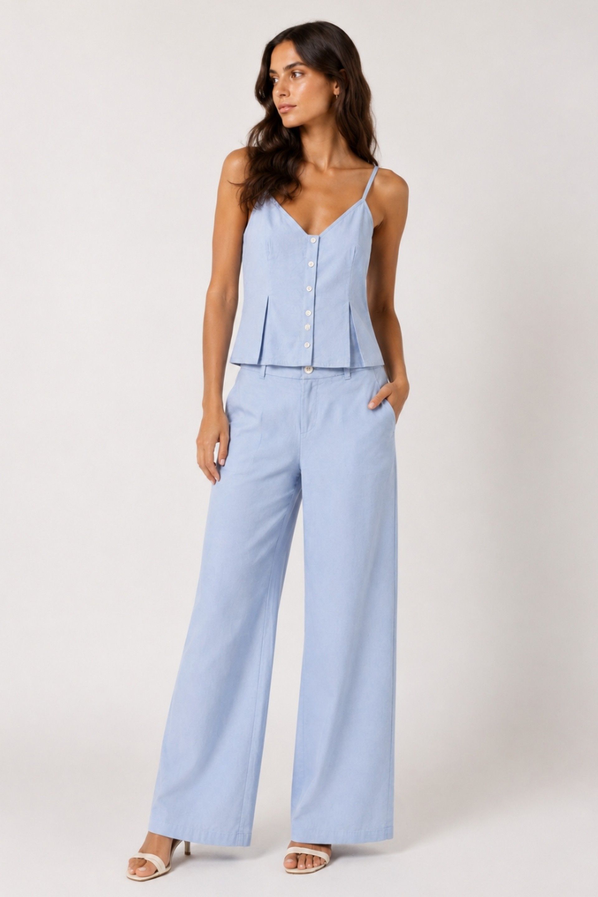 Top Vero Moda Norma Chambray Singlet Strap
