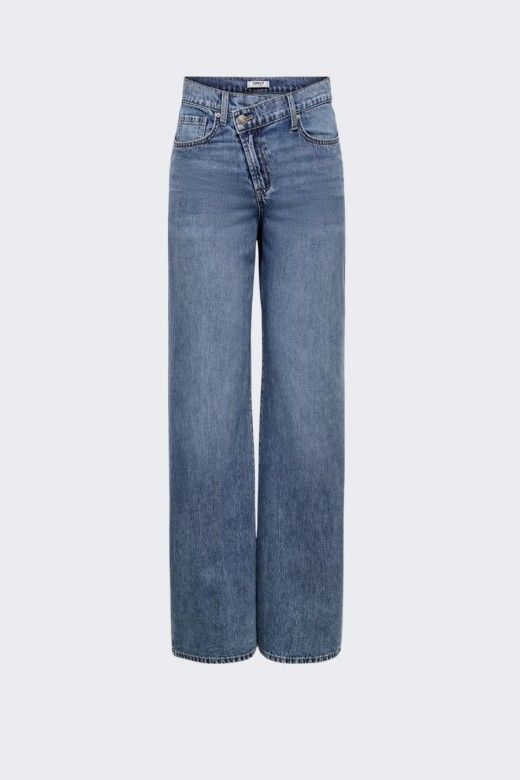 ONLY Hope Calça Jeans Perna Larga Cintura Média Mulher ONLY Hope Calça Jeans Perna Larga Cintura Média Mulher