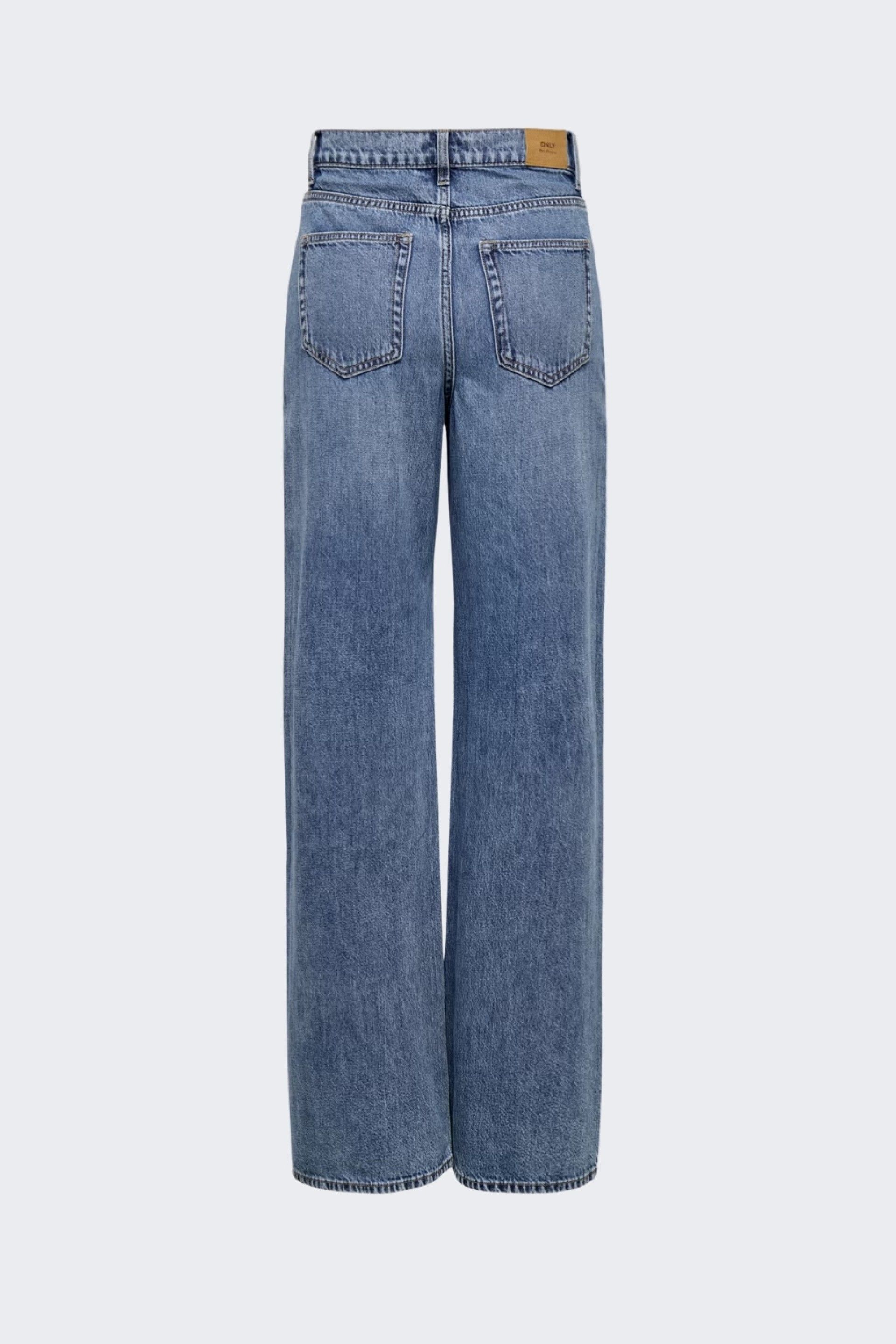 ONLY Hope Calça Jeans Perna Larga Cintura Média Mulher