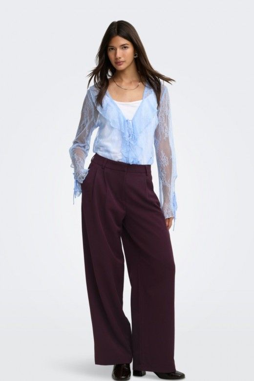 Calça Mulher HATTIE HW PLEAT STR ONLY Calça Mulher HATTIE HW PLEAT STR ONLY