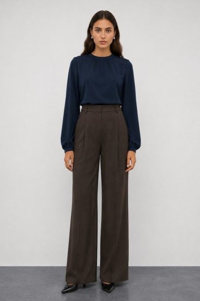 Calça Mulher HATTIE HW PLEAT STR ONLY Calça Mulher HATTIE HW PLEAT STR ONLY