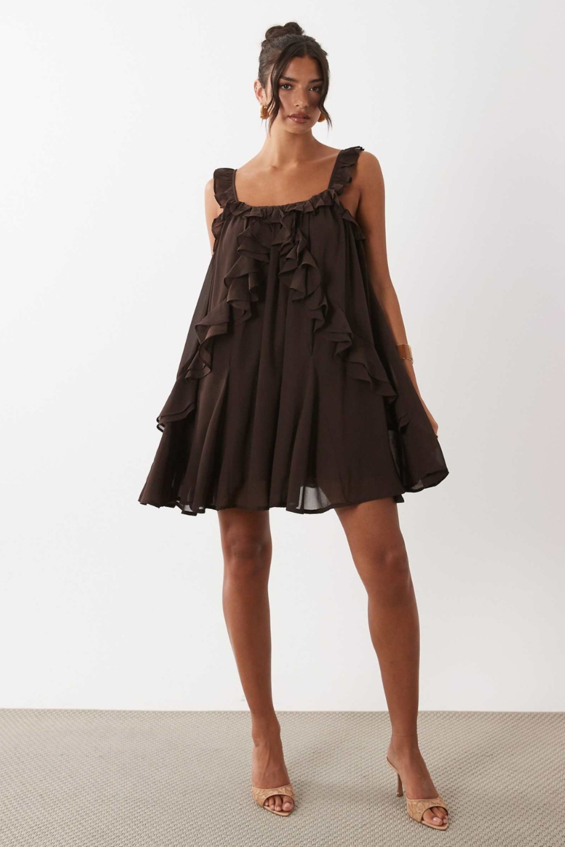 Vestido YAS Chiffa Strap Festa curto