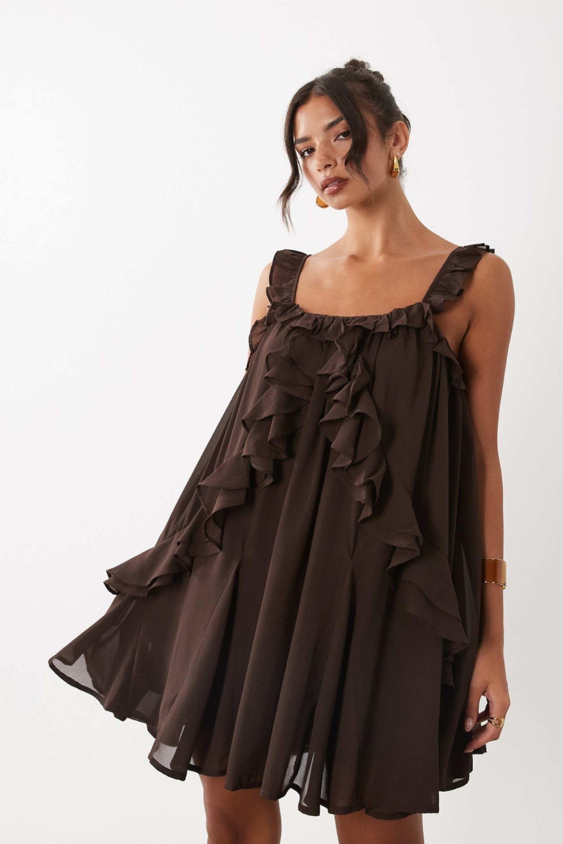 Vestido YAS Chiffa Strap Festa curto