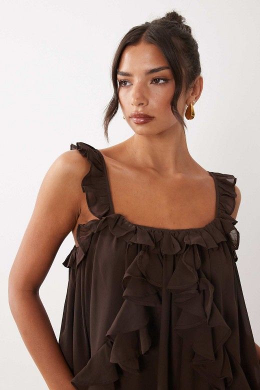 Vestido YAS Chiffa Strap Festa curto Vestido YAS Chiffa Strap Festa curto