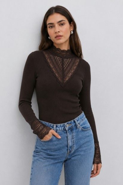 Top Mulher TILD JRS LACE ONLY