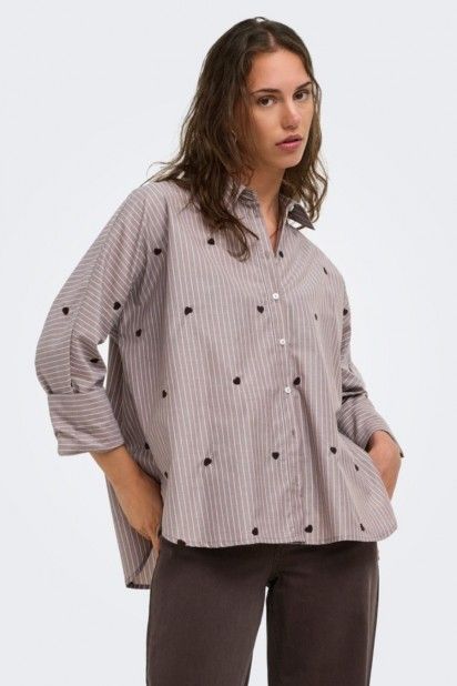 Blusa Only New Lina Grace com Riscas Blusa Only New Lina Grace com Riscas