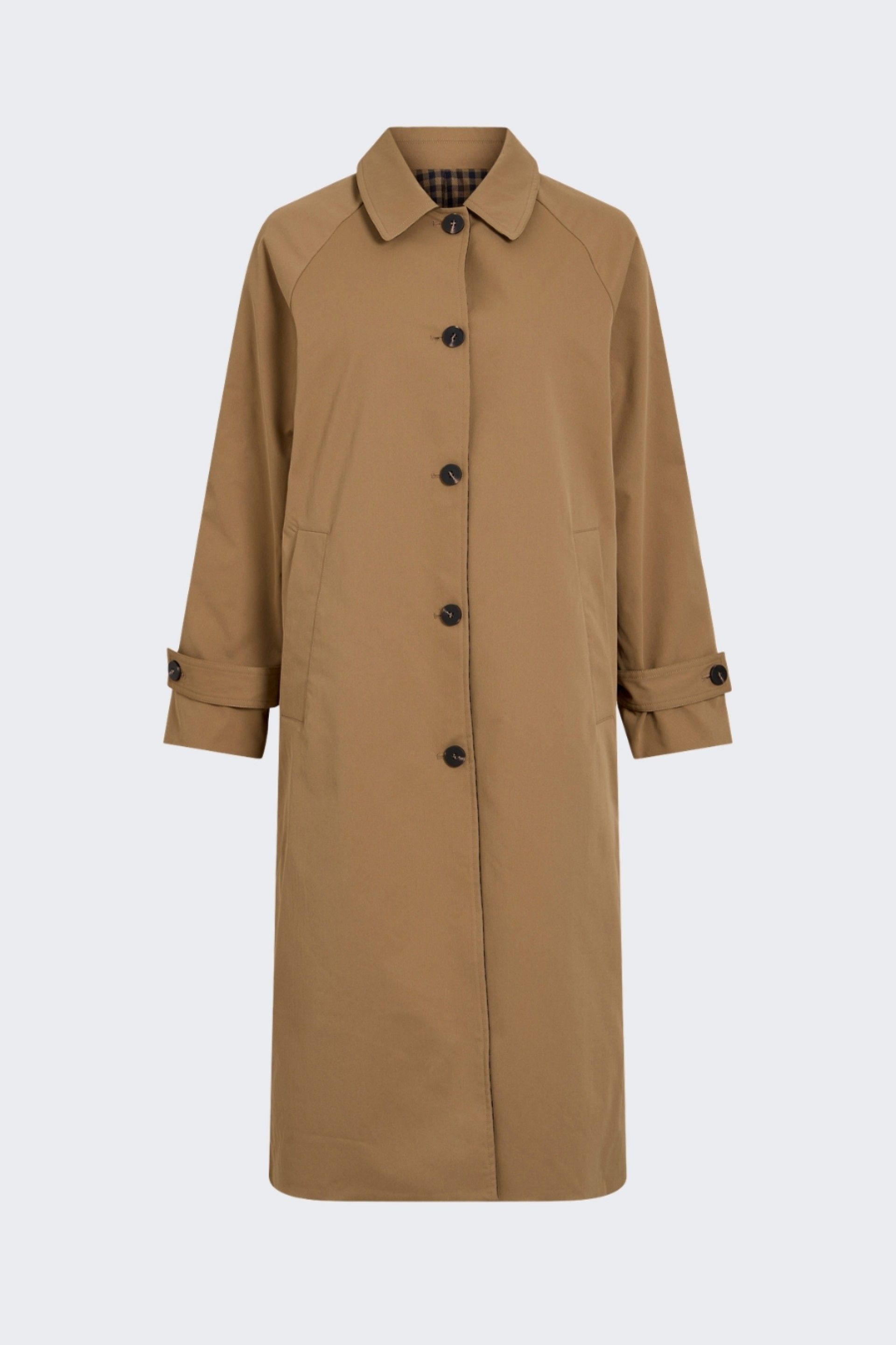 Casaco Trench Coat Vila Tenela Reversivel