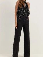 Calça Only Madeline Denin Bolso chapa Calça Only Madeline Denin Bolso chapa