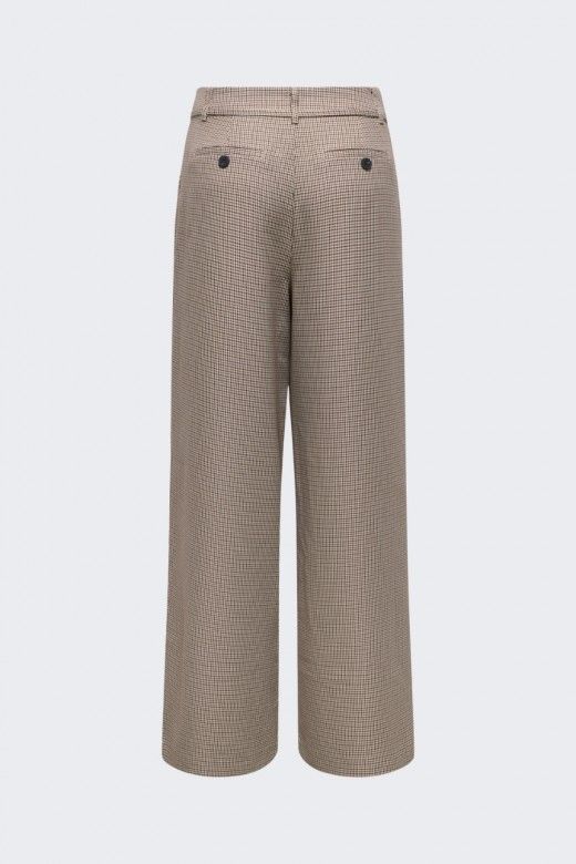 Calça Only Miria Check com cinto Calça Only Miria Check com cinto