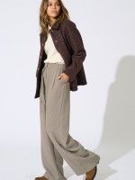 Calça Only Miria Check com cinto Calça Only Miria Check com cinto