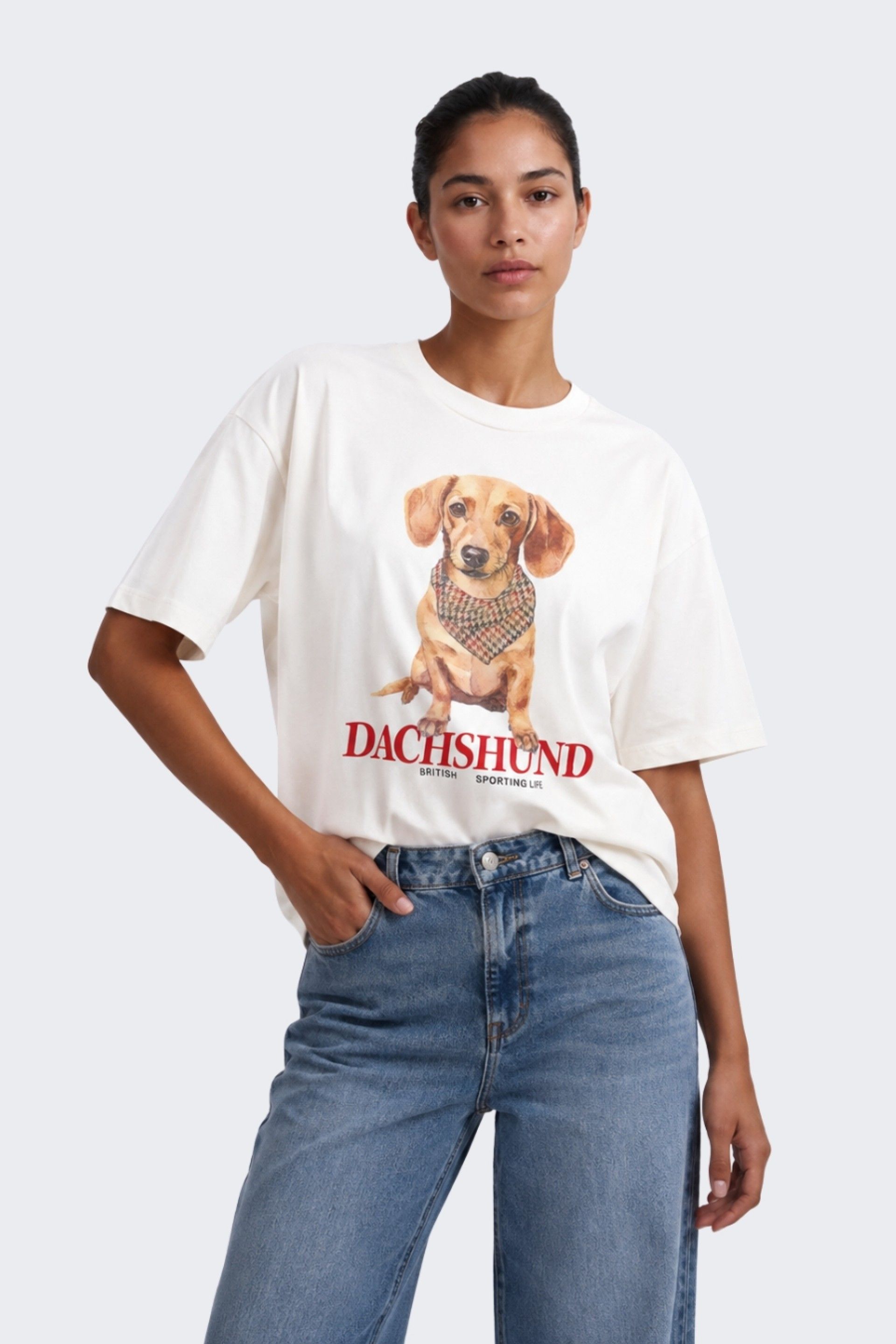 Top Only Vivvi Lovely JRS Print Dog
