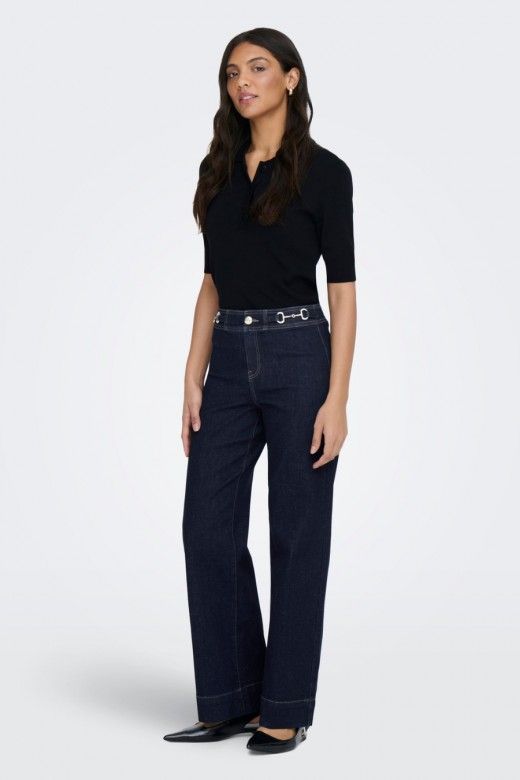 Calça Jeans Only Madison HW Wide Buckle Calça Jeans Only Madison HW Wide Buckle