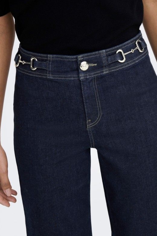 Calça Jeans Only Madison HW Wide Buckle Calça Jeans Only Madison HW Wide Buckle